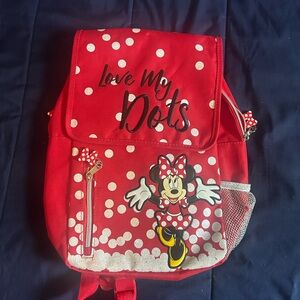 Disney Red Minnie Mouse Kids Backpack
